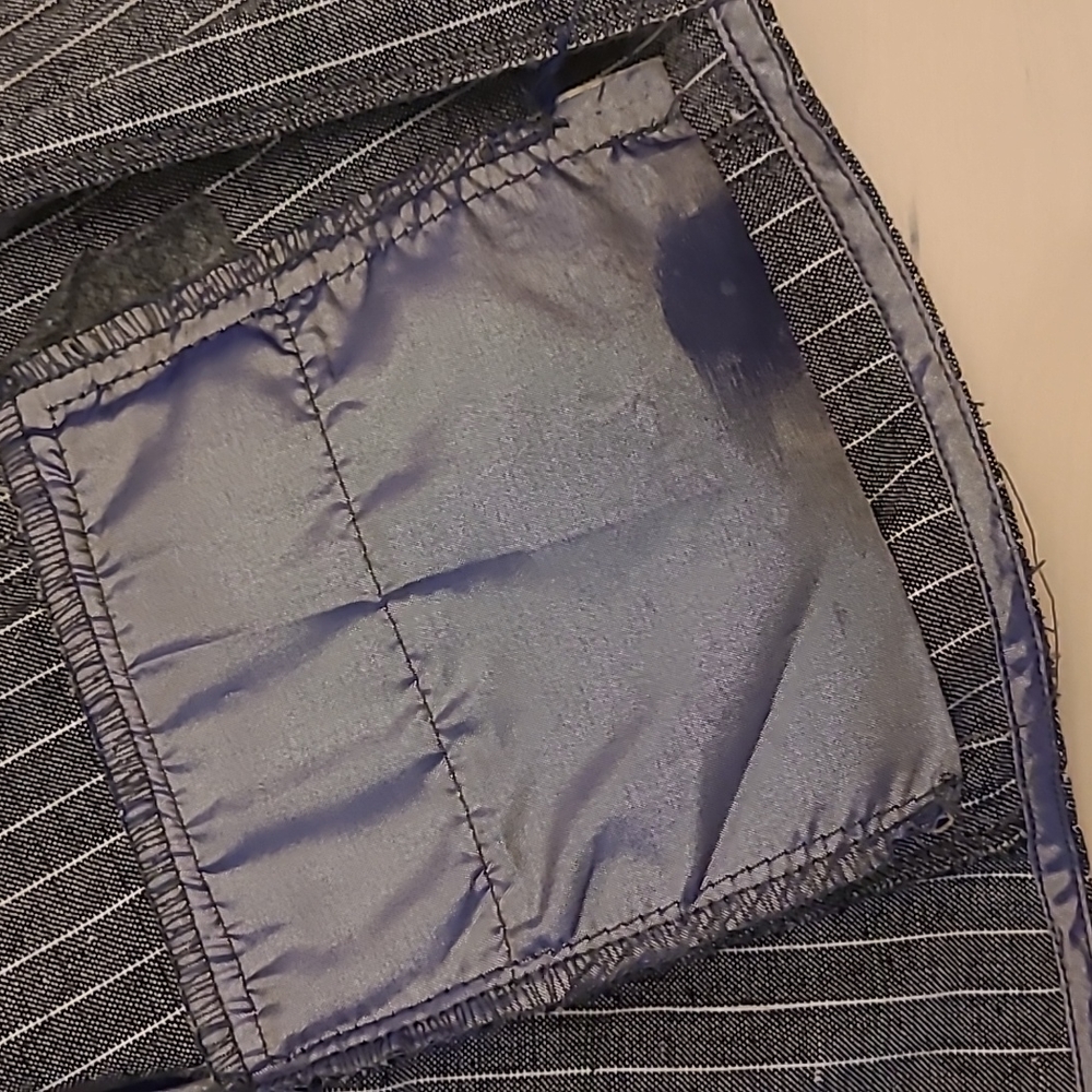 EUC VTG Mandee Linen/Cotton Blend Pinstriped Blazer - Picture 8 of 11